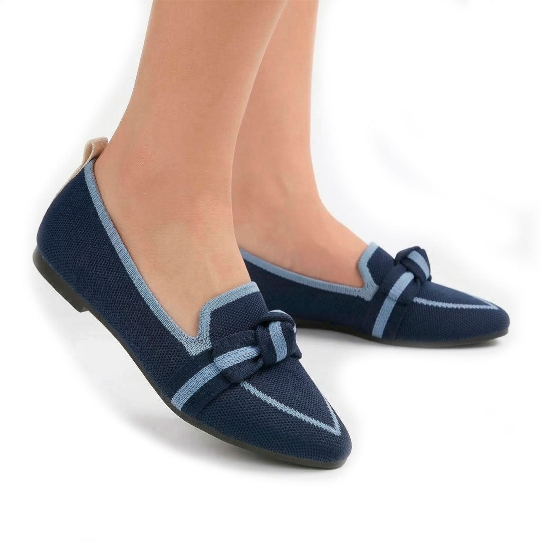 Women's Woven Knit Pointed Slip-On Flats