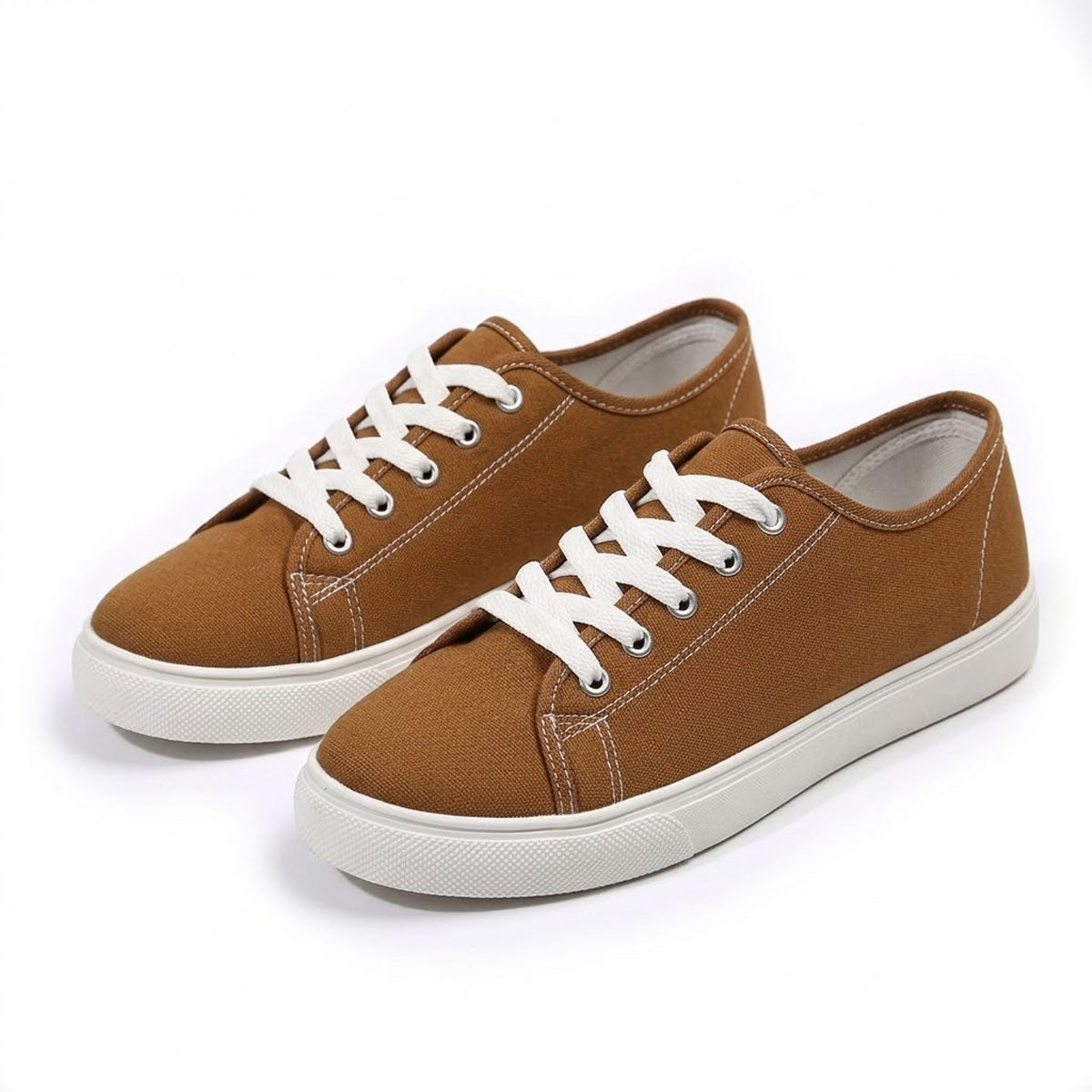 Women's Breathable Canvas Lace-Up Trainers
