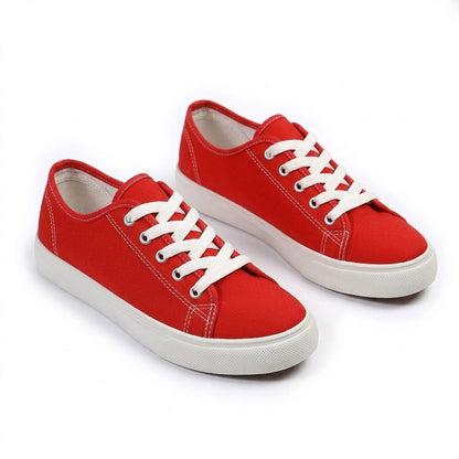 Women's Breathable Canvas Lace-Up Trainers