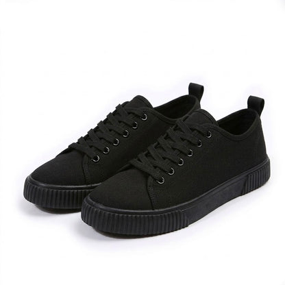 Women's Breathable Canvas Lace-Up Trainers