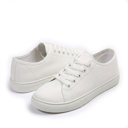Women's Breathable Canvas Lace-Up Trainers