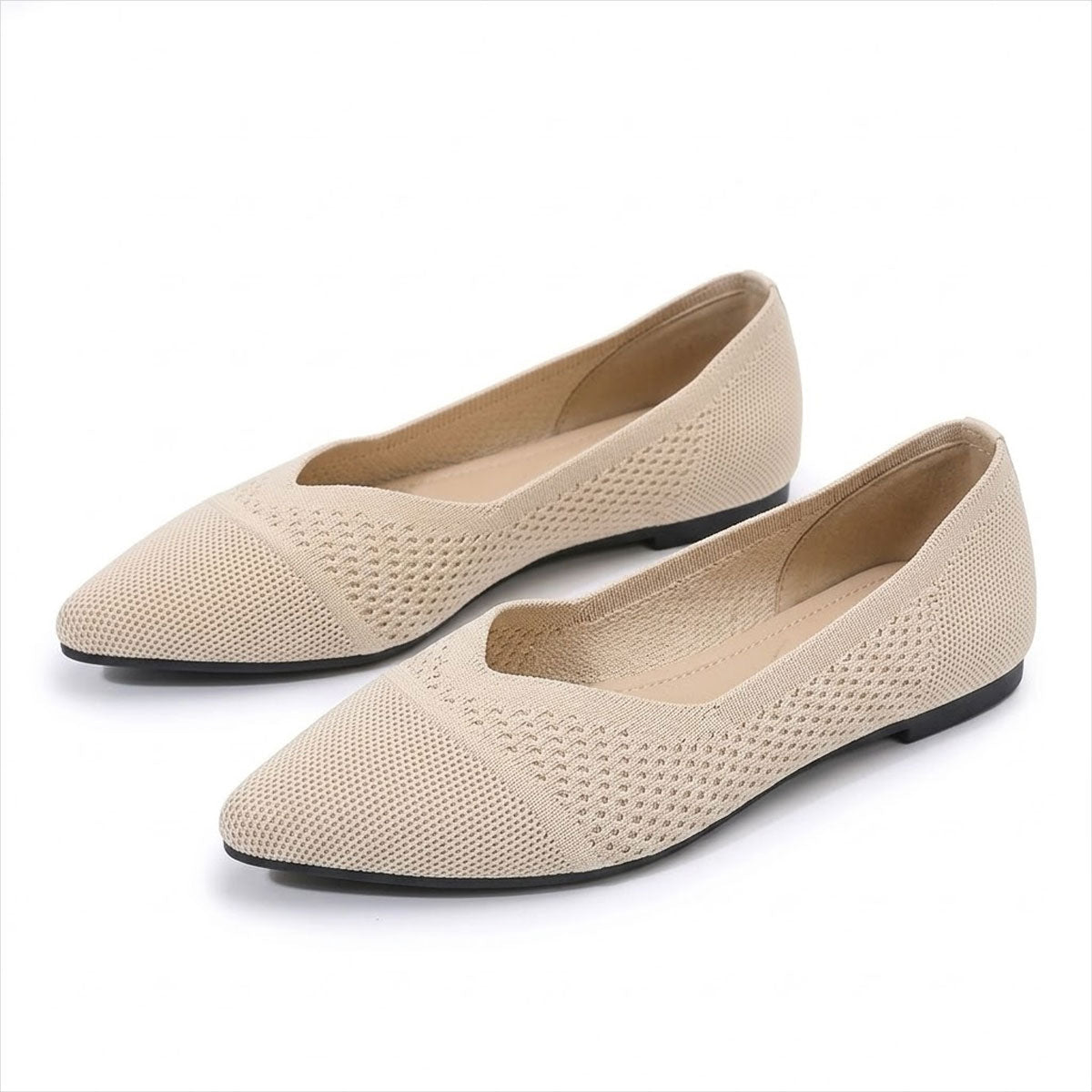 Women's Breathable Knit Pointed-Toe Flats