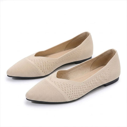 Women's Breathable Knit Pointed-Toe Flats