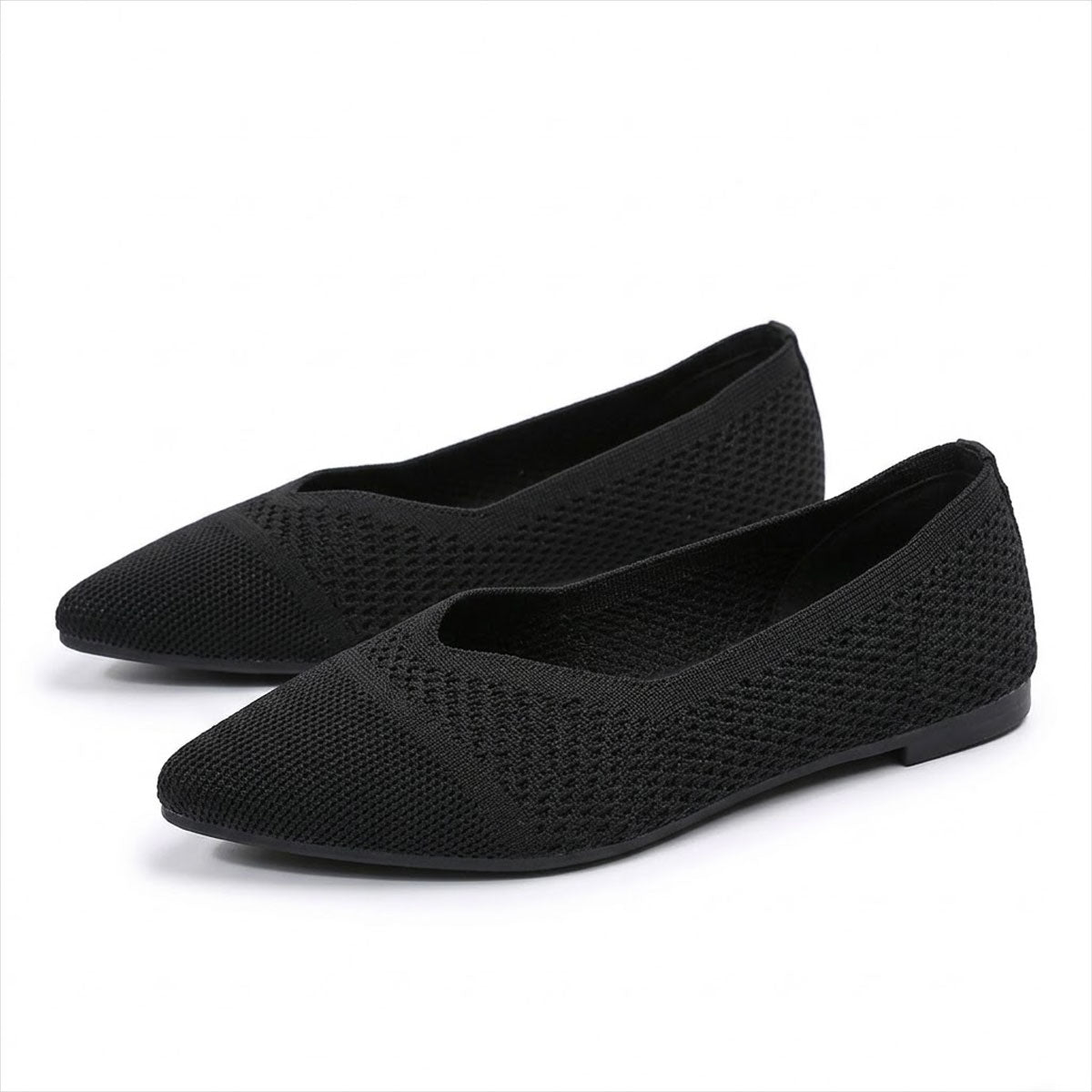 Women's Breathable Knit Pointed-Toe Flats