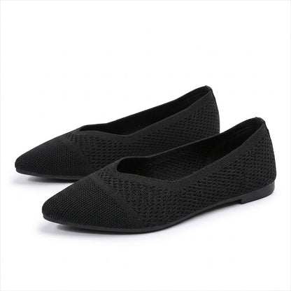 Women's Breathable Knit Pointed-Toe Flats