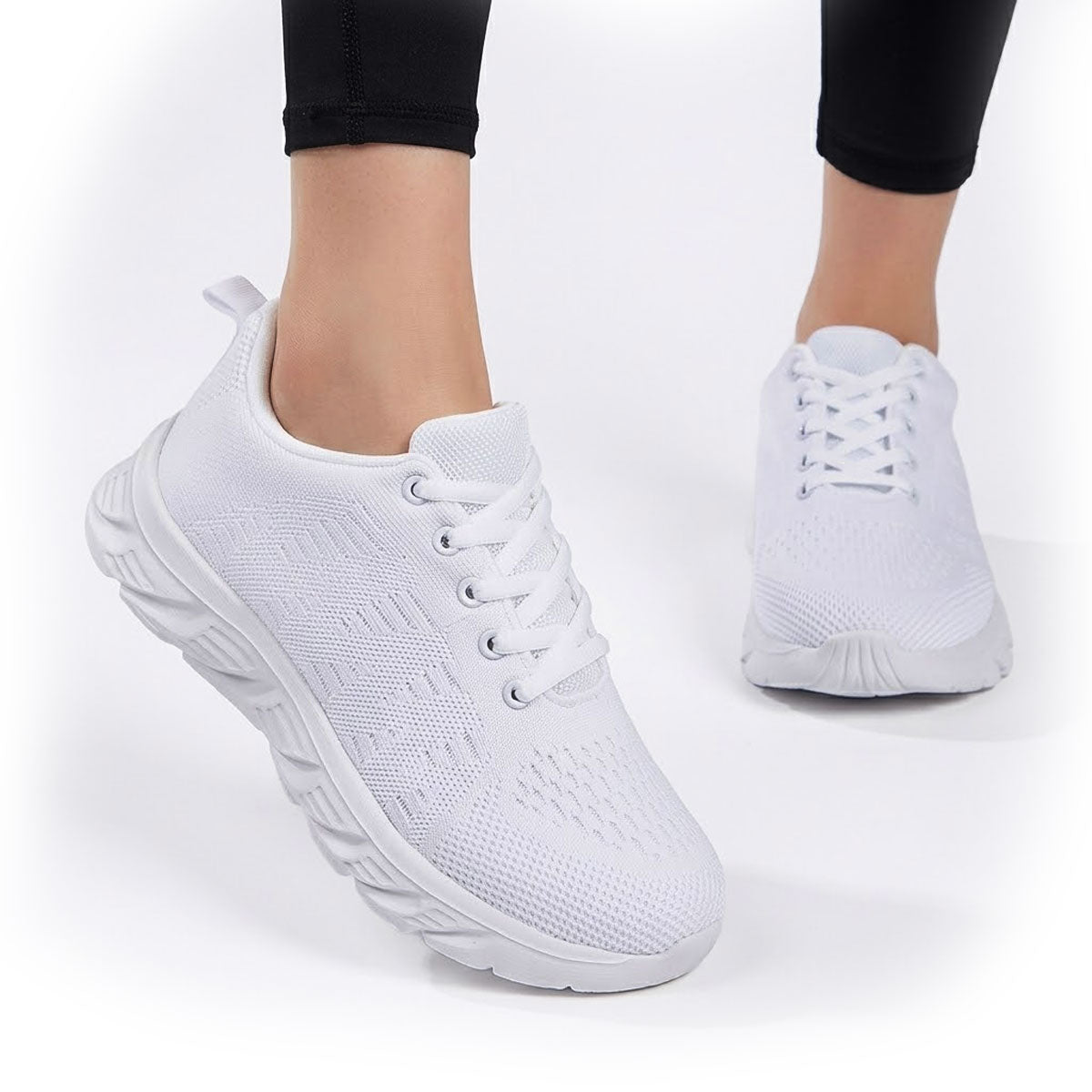 Women's Breathable Mesh Chunky Sole Trainers