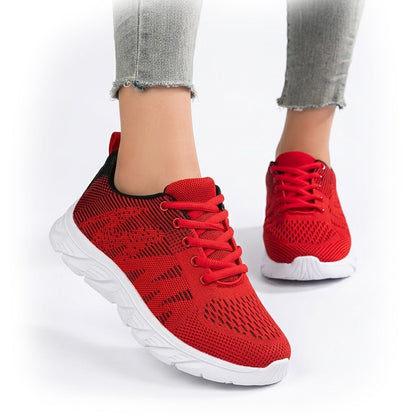 Women's Breathable Mesh Chunky Sole Trainers