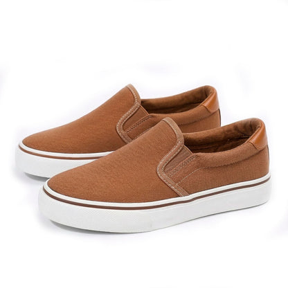 Women's Canvas Slip-On Platform Trainers