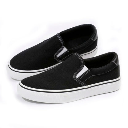Women's Canvas Slip-On Platform Trainers