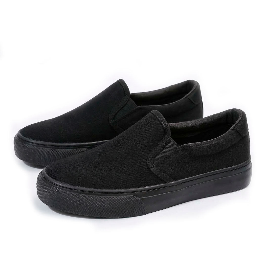 Women's Canvas Slip-On Platform Trainers