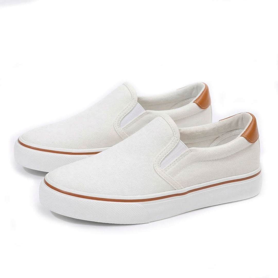 Women's Canvas Slip-On Platform Trainers