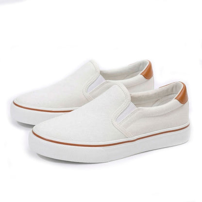 Women's Canvas Slip-On Platform Trainers