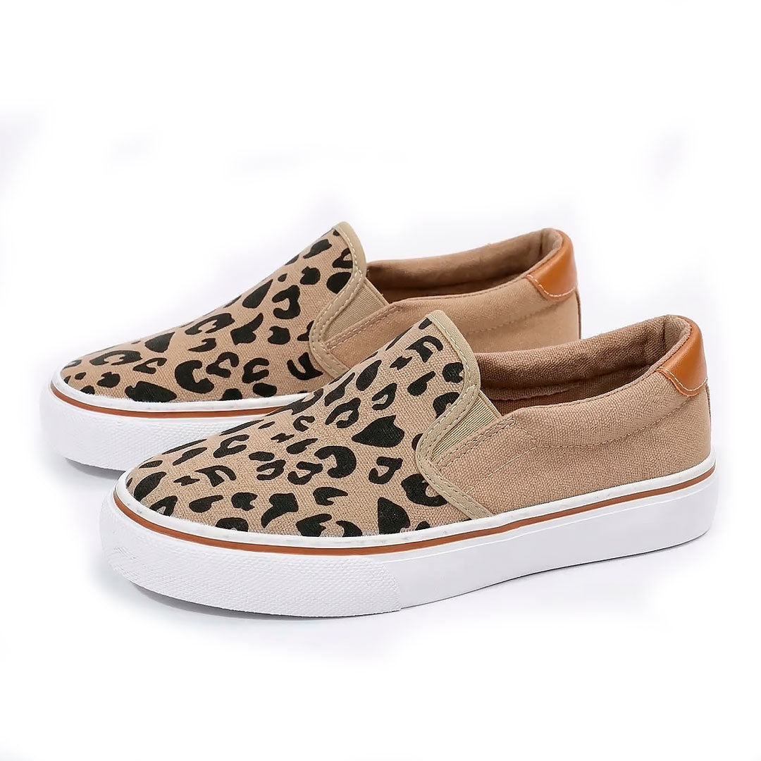 Women's Canvas Slip-On Platform Trainers