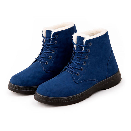Women's Faux-Fur Lined Lace-Up Ankle Boots