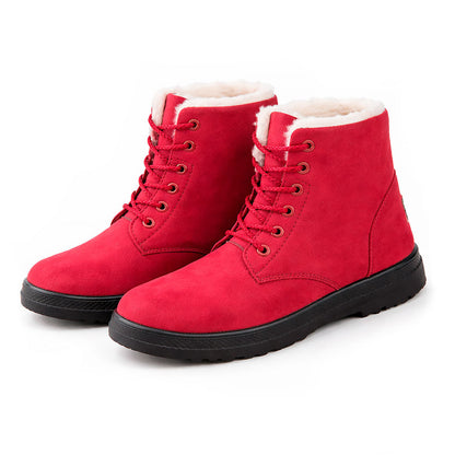 Women's Faux-Fur Lined Lace-Up Ankle Boots