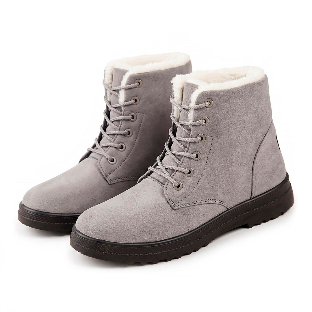 Women's Faux-Fur Lined Lace-Up Ankle Boots