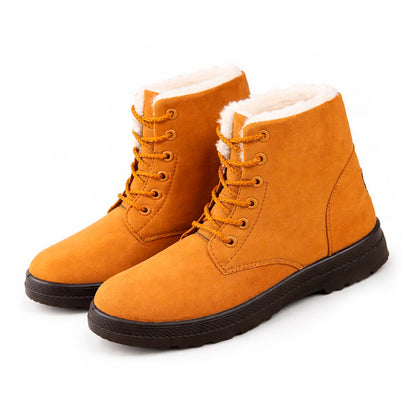 Women's Faux-Fur Lined Lace-Up Ankle Boots