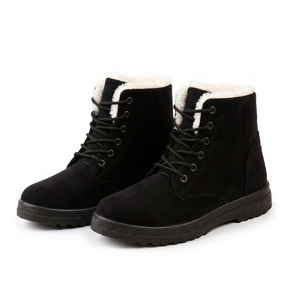 Women's Faux-Fur Lined Lace-Up Ankle Boots