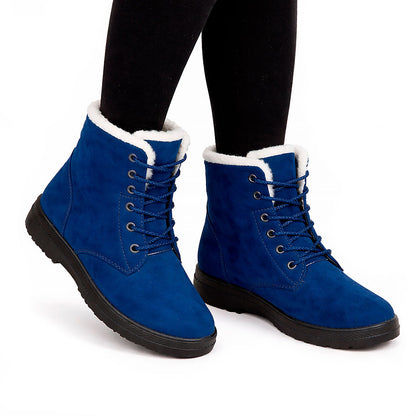 Women's Faux-Fur Lined Lace-Up Ankle Boots