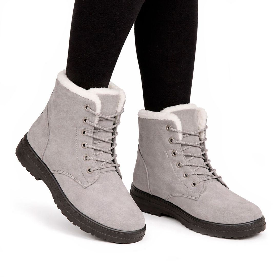 Women's Faux-Fur Lined Lace-Up Ankle Boots