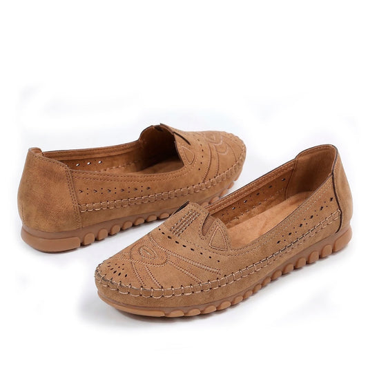 Women's Laser-Cut Faux Suede Loafers