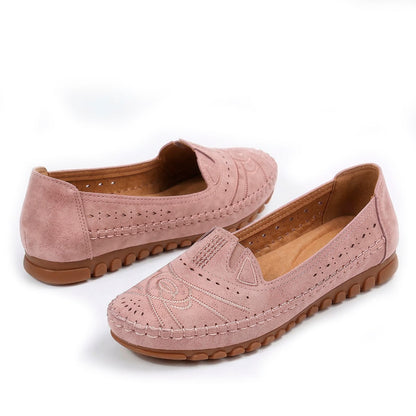 Women's Laser-Cut Faux Suede Loafers