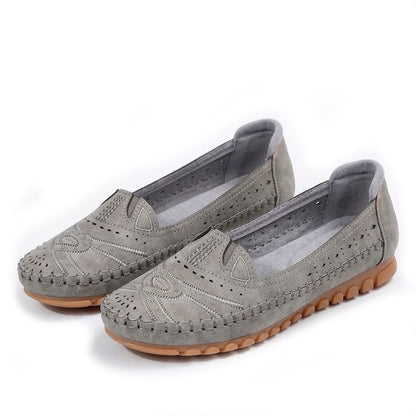 Women's Laser-Cut Faux Suede Loafers