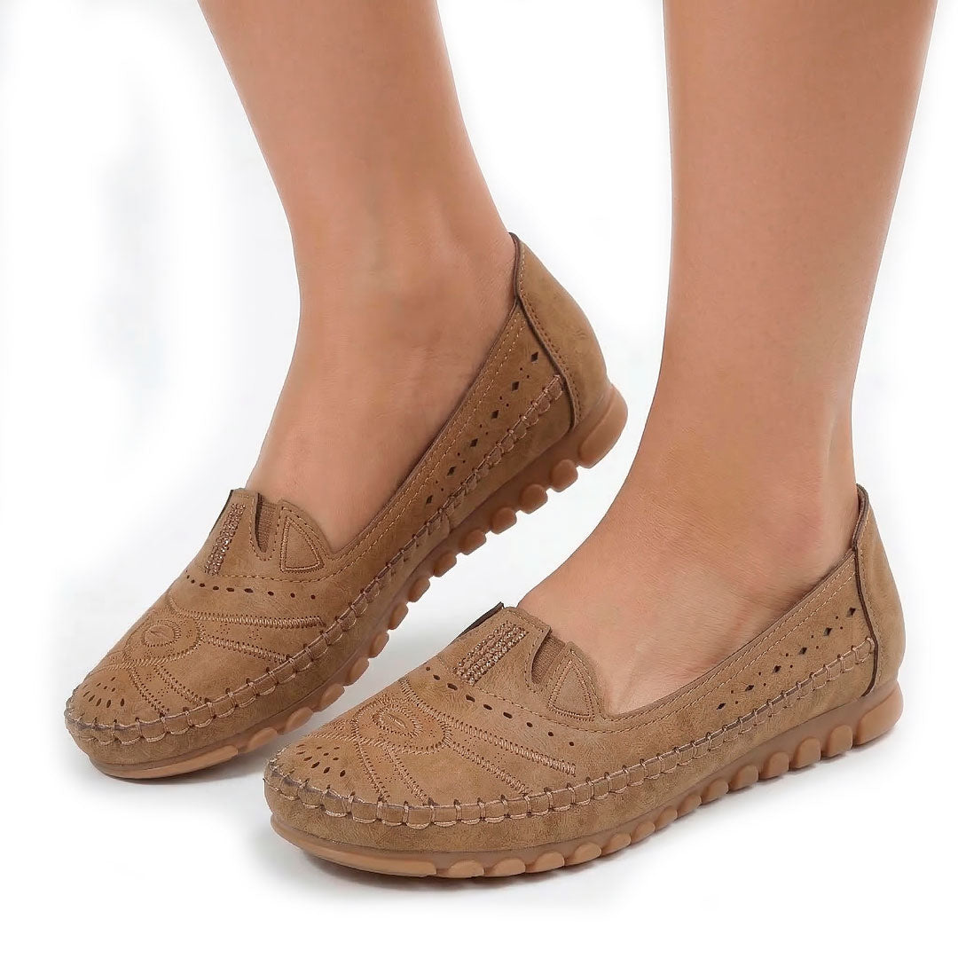 Women's Laser-Cut Faux Suede Loafers