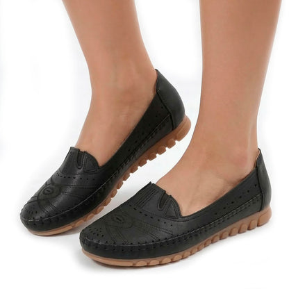 Women's Laser-Cut Faux Suede Loafers