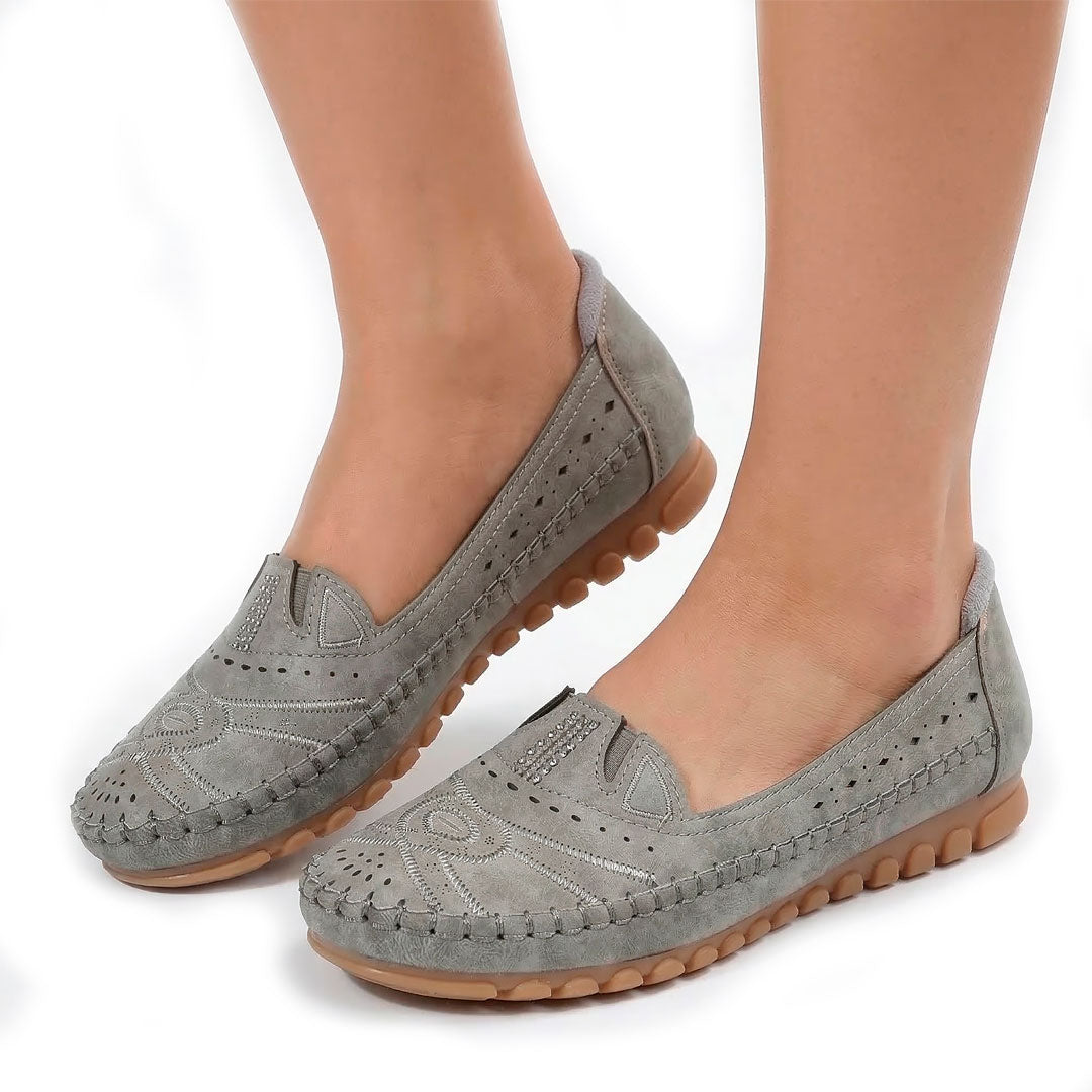 Women's Laser-Cut Faux Suede Loafers