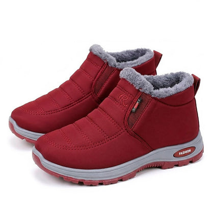 Women's Quilted Faux-Fur Lined Slip-On Ankle Boots
