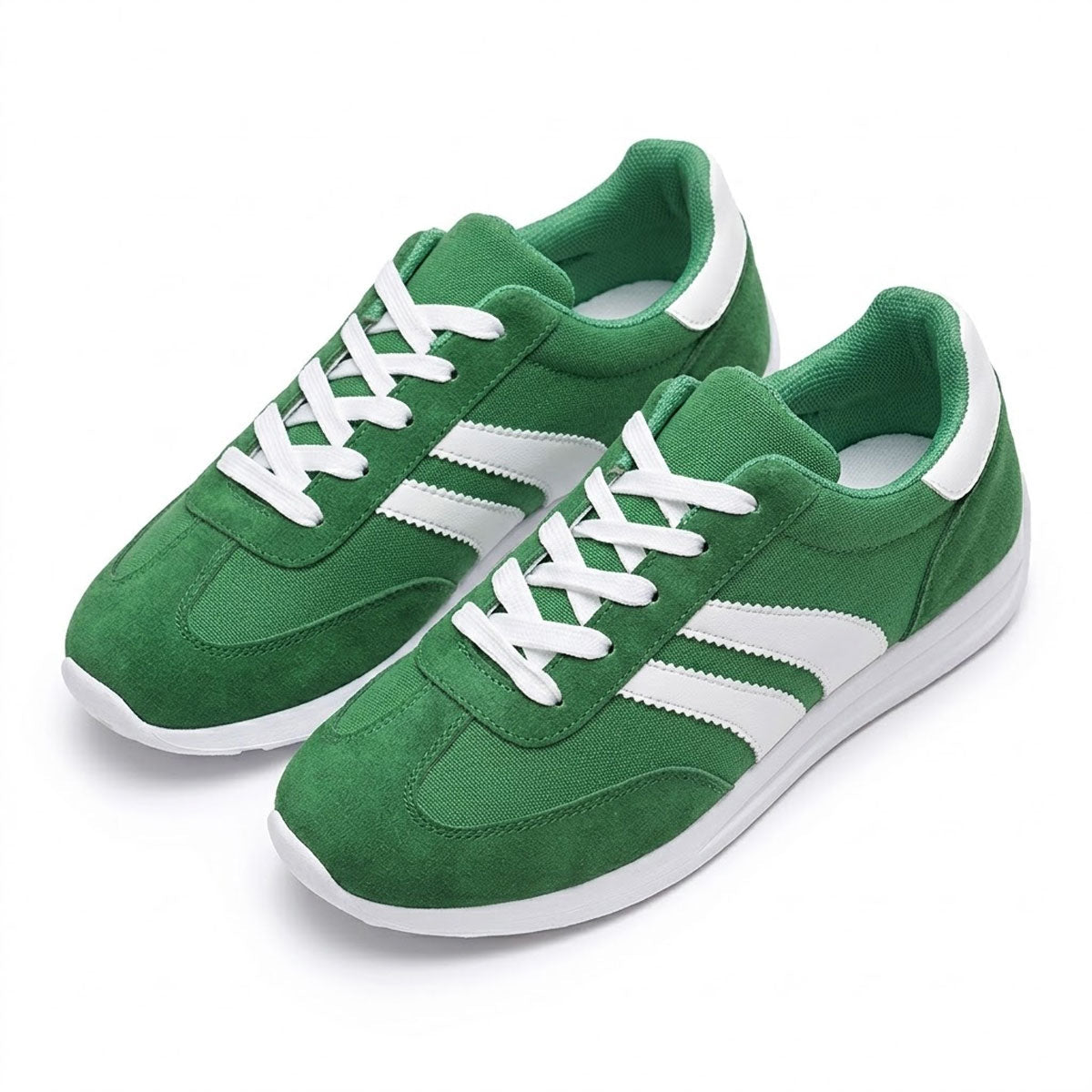 Women's Retro Striped Lace-Up Trainers