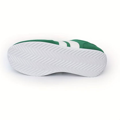 Women's Retro Striped Lace-Up Trainers