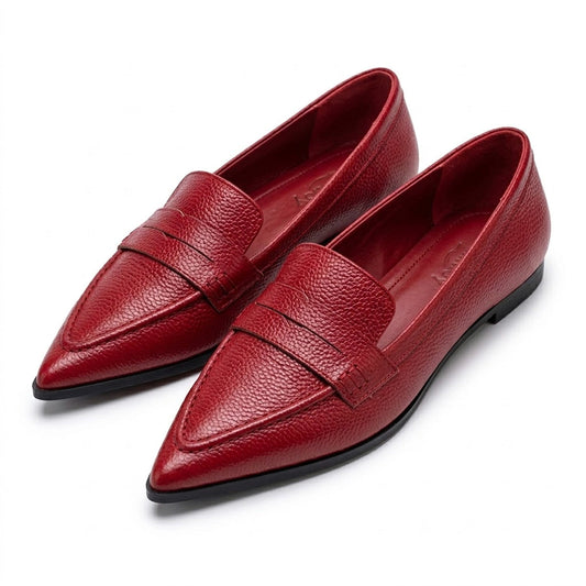 Women's Textured Pointed Toe Flats
