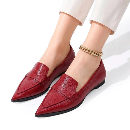 Women's Textured Pointed Toe Flats
