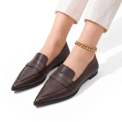 Women's Textured Pointed Toe Flats