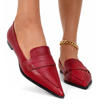 Women's Textured Pointed Toe Flats