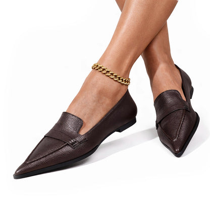 Women's Textured Pointed Toe Flats
