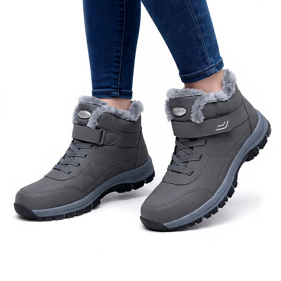 Women's Thermal Faux-Fur Winter Boots with Adjustable Strap