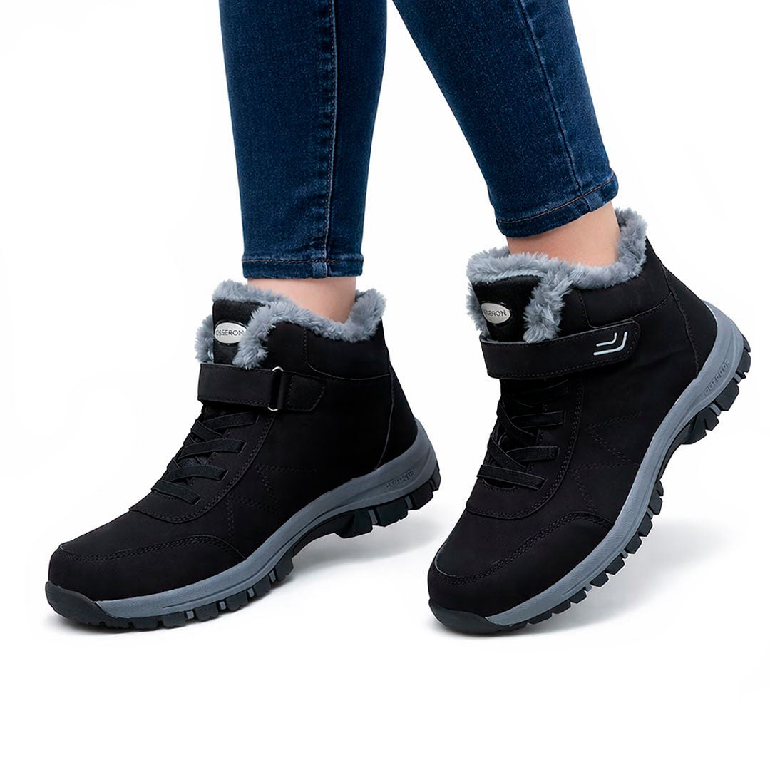 Women's Thermal Faux-Fur Winter Boots with Adjustable Strap