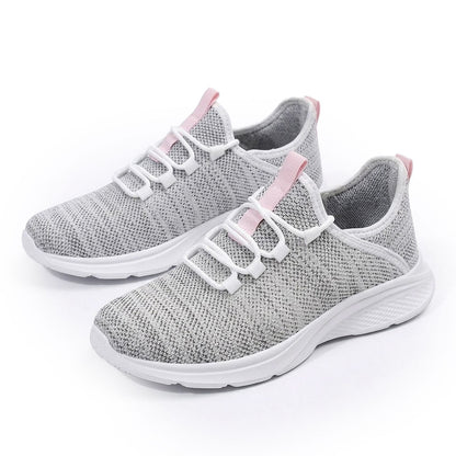 Women's Woven Knit Bungee Lace Trainers