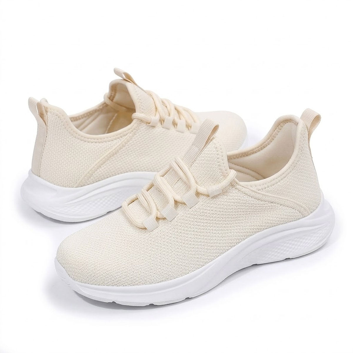 Women's Woven Knit Bungee Lace Trainers