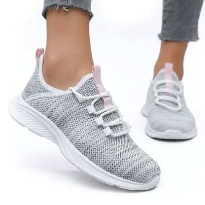 Women's Woven Knit Bungee Lace Trainers