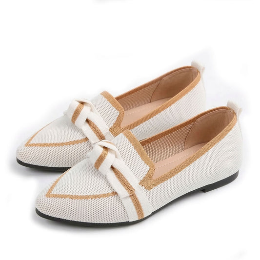 Women's Woven Knit Pointed Slip-On Flats