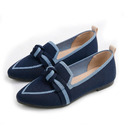 Women's Woven Knit Pointed Slip-On Flats
